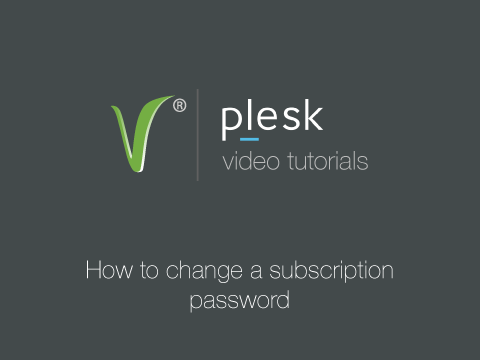 How to change a subscription password