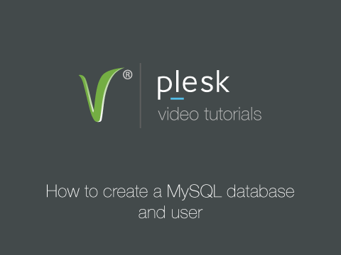 How to create mysql database and user